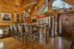 Breakfast bar with seating for 4